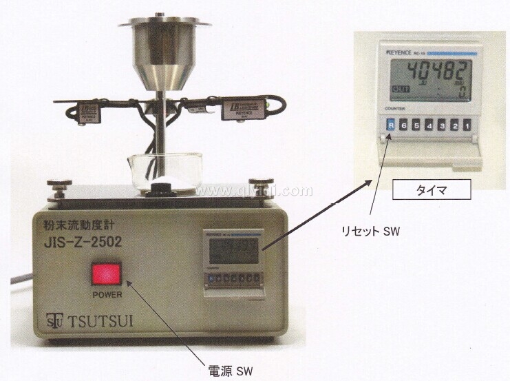 筒井理化原裝進(jìn)口JIS-Z-2502粉末流動(dòng)度計(jì),粉末流動(dòng)度測(cè)試儀，粉末密度，霍爾流速，松裝密度，振實(shí)密度